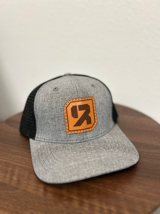 RuckList Leather Patch Grey/Black Hat