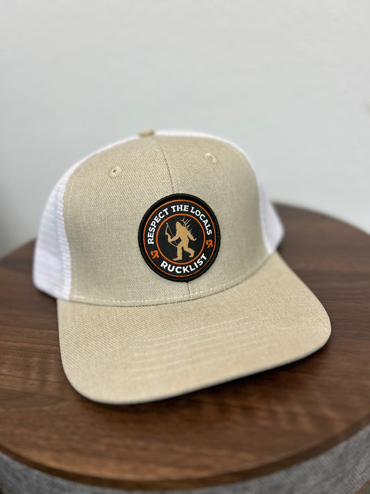 "Respect the Locals" Khaki/White Hat