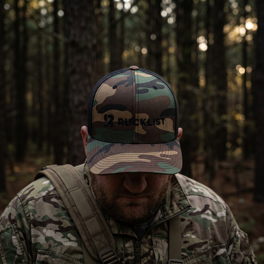 RuckList Retro Trucker — YP Classics, Green Camo with Black Logo