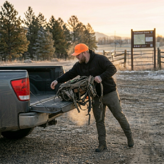 RuckList Trucker Hat — Pacific Headwear Pro Model, Orange