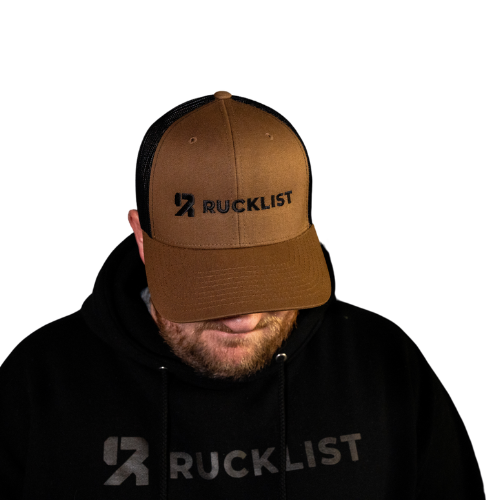 YP Classics Retro Trucker Hat Brown with Black Logo
